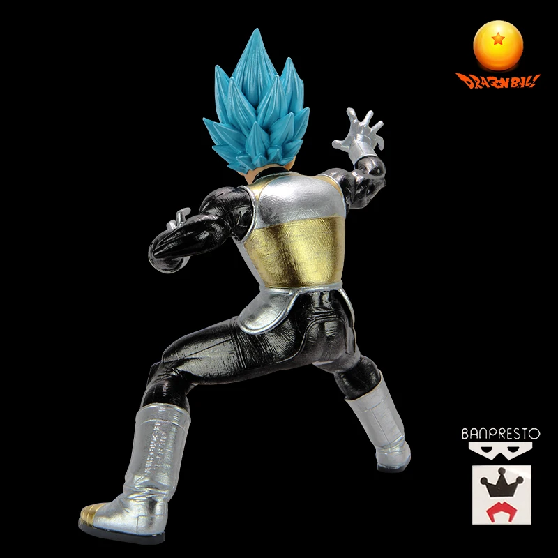Японского аниме Dragon Ball Blue Hair Vegeta IV 18 см ручная роспись Металл Окраска игрушки Фигурки подарок на Рождество, день рождения