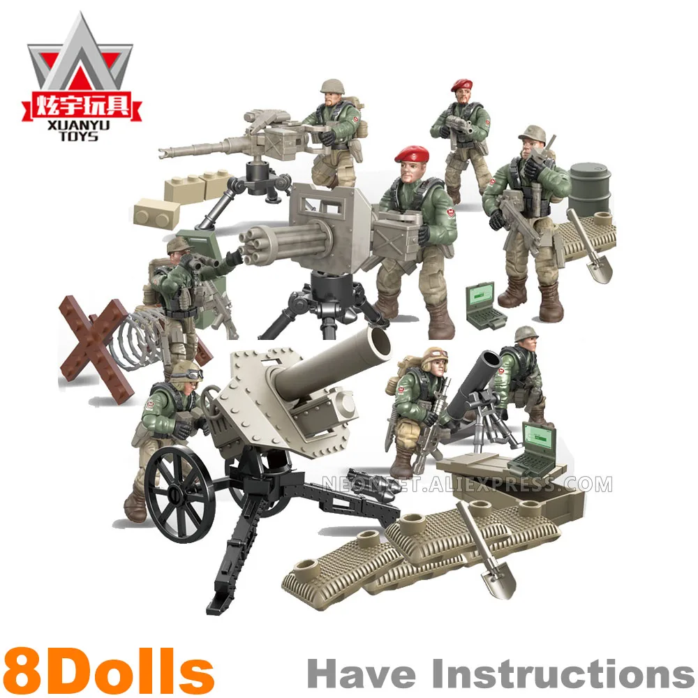 Military Swat Weapon Building Blocks Guns Pack City Police Soldier
