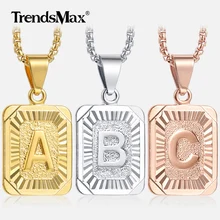 A-Z 26 кулон "инициалы", ожерелье с буквами для женщин и мужчин, розовое золото, серебро,, ювелирные изделия, горячий подарок для любимых друзей GPM05