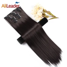 

VIP Alileader 6Pcs/Set 22" 140g 16 Clips Synthetic Clip In Hair Extensions