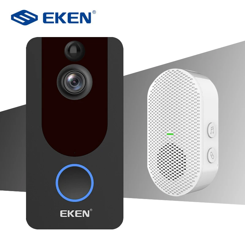 EKEN V7 HD 1080P HD WiFi inteligente timbre Video cámara Visual Intercom de la visión nocturna IP la puerta inalámbrica cámara de seguridad