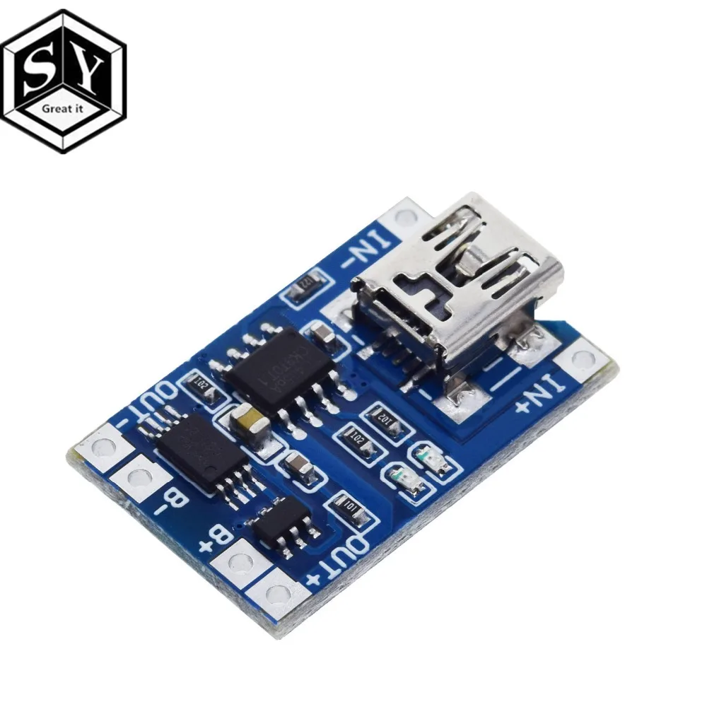 Зарядная плата Great IT 5 в 1A Micro USB 18650 type c для литиевых батарей модуль зарядного