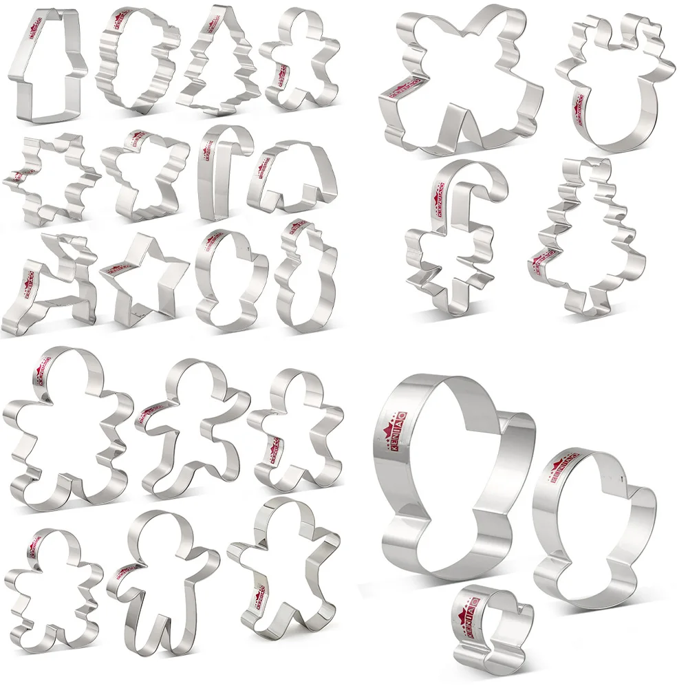 Cookie Cutters Christmas Snowflake Candy Cane Tree Star Gingerbread