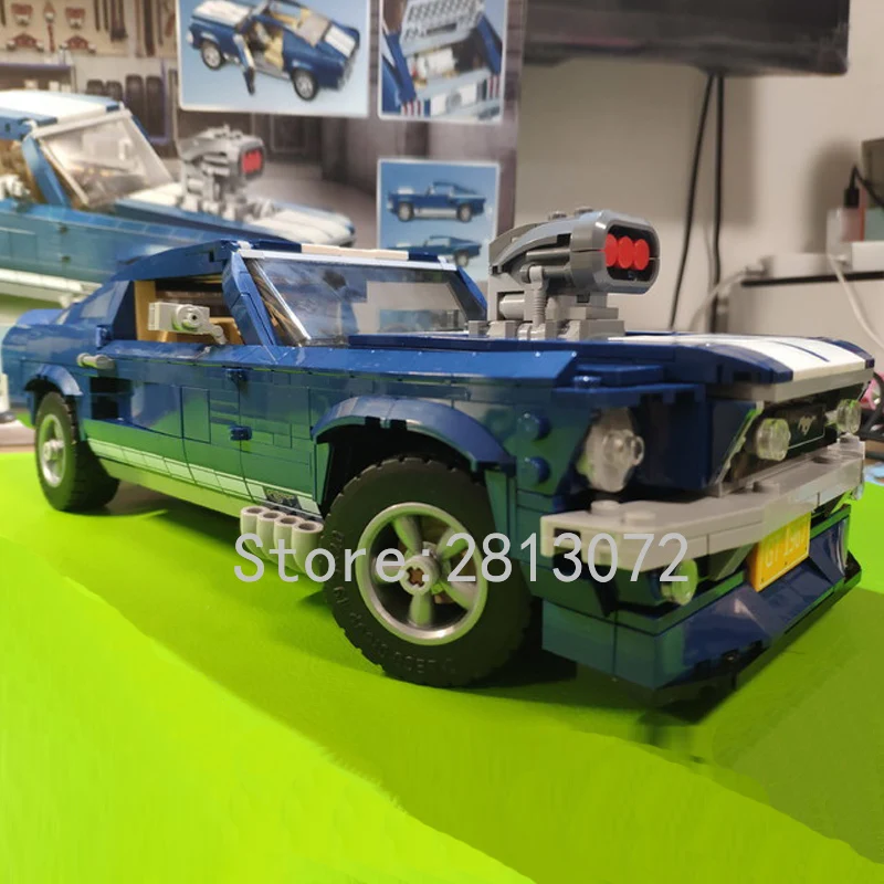 Najtaniej W magazynie Creator Car Technic Forded Mustanged 21046 21047 G500 Building Blocks kompatybilny 10262 10265 MOC 2465