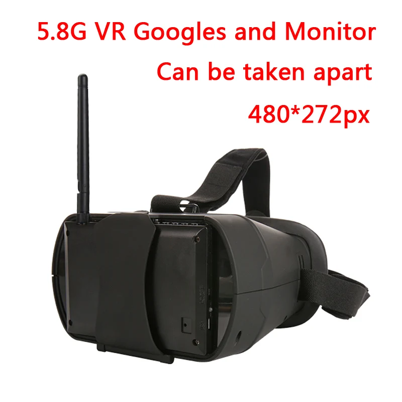 5 8 ГГц очки с имитацией fpv со встроенным 8g 40CH 4 3 дюймовым монитором батареей 7 в для