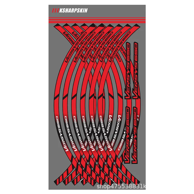 12 X moto rcycle Стайлинг колесная ступица, шина Светоотражающая наклейка мото автомобиль Декоративная полоса наклейка для KAWASAKI VERSYS 650 VERSYS650 - Цвет: 4