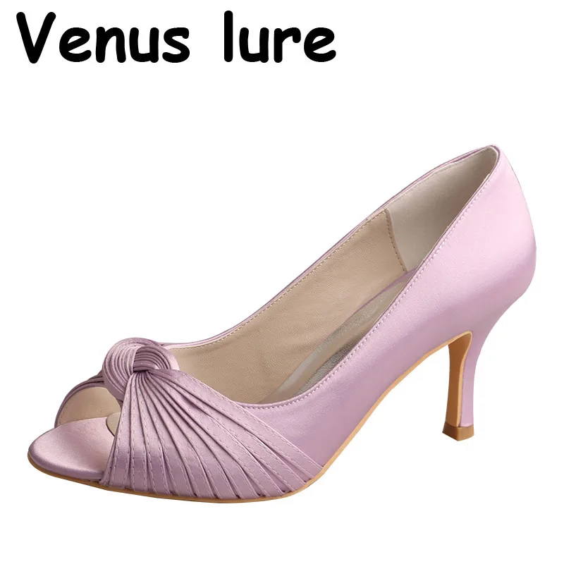 

Venus lure Lavender Wedding Shoes High Heel Peep Toe Ladies Pumps Size 8