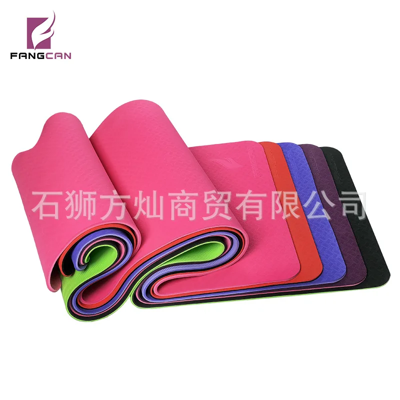 

Yoga Mat TPE Thick FANGCAN fang can Tasteless Environmentally Friendly Anti-slip Buffer Tablet Support Fitness Sports 8MM