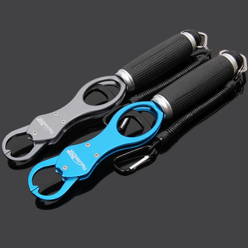 

TSURINOYA Deluxe Aluminum Fish Lip Grip Built-in Scale Max Capacity 18KG Fishing Gripper Aluminum alloy Fish Grip