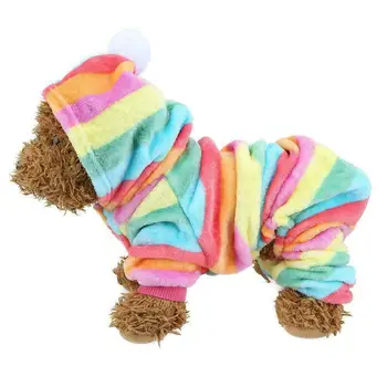 

Flannel Dog Jumpsuit Winter Dog Clothes Small Puppy Coat Pets Outfits Hoodie Warm SNO88