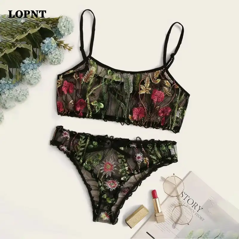 Embroidered lingerie Clearance