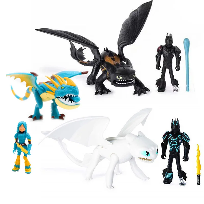 

New How to Train Your Dragon Toothless Action figure Light Fury Toothless Toys For Children's Birthday Gifts