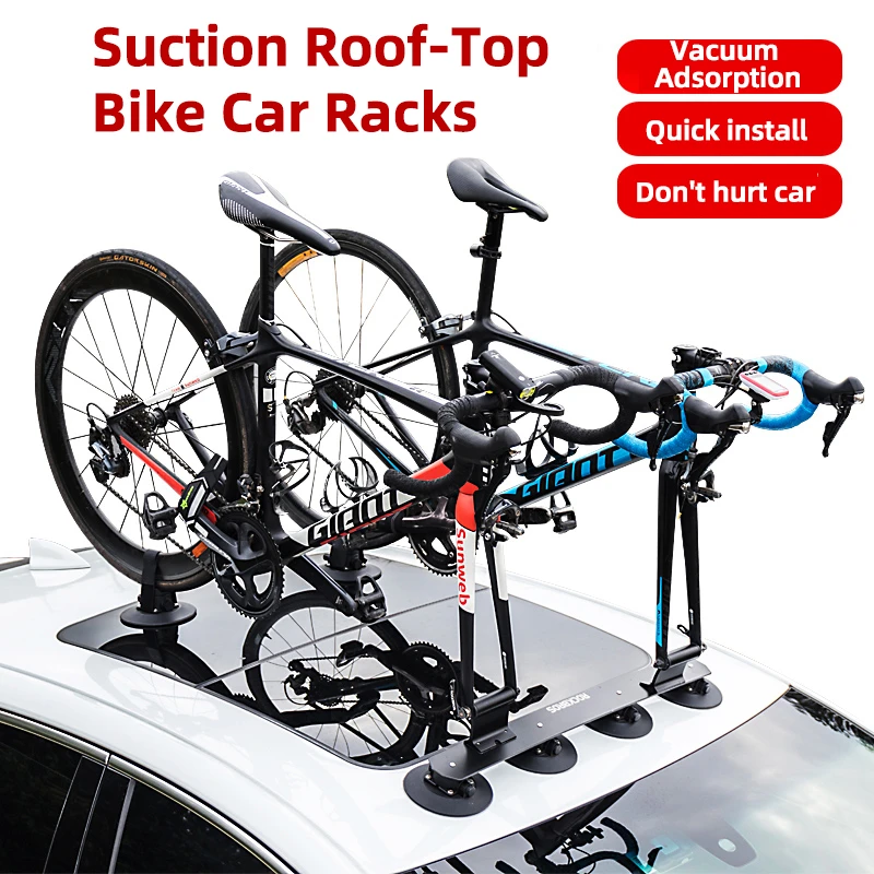 ROCKBROS Portabicicletas de succión el techo del coche, accesorio Universal de Instalación rápida, para ciclismo de montaña o carretera| Colgador de - AliExpress