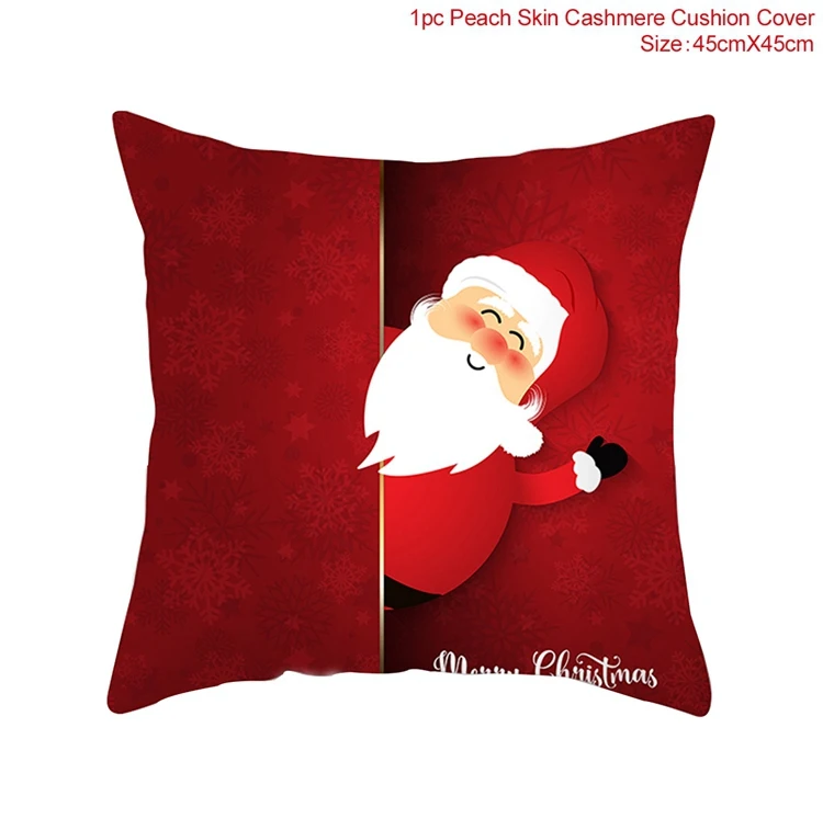 Pillowcase 10 Natale Navidad, красное льняное рождественское настольное украшение для дома, Рождественское украшение, новогодний декор - Цвет: Pillowcase 10