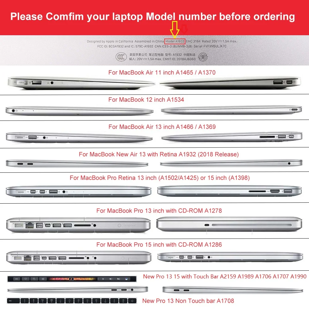 Чехол для Macbook Pro Retina Air 11 12 13 15 2019 A1466 A1932 New pro 3 4 A1707 A1708|Сумки и чехлы ноутбуков| |