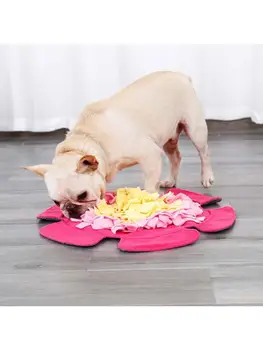 

Flower Dog Snuffle Feeding Mat Pet Nosework Training Slow Eating Play Pad H7EA