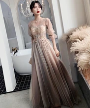 Best Offers New Illusion Neck Long Champagne Evening Dress 2020 Lace Robe De Soiree longue V-neck Prom Formal Dress abiye gece elbisesi Best Offers New Illusion Neck Long Champagne Evening Dress 2020 Lace Robe De Soiree longue V-neck Prom Formal Dress abiye gece elbisesi