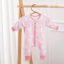 

Kangobaby #My Soft Life# Bamboo Cotton Split Leg Long Sleeve Sleeping Bag Fit 0-6 Year Baby Envelope For Newborn