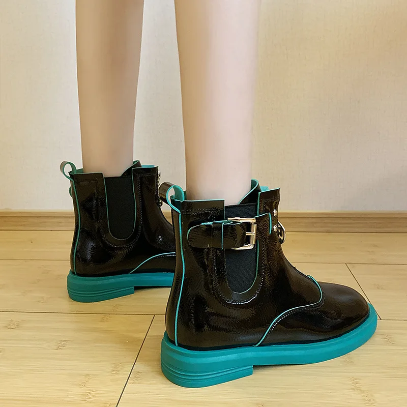 

Front Zipper Flat Online Celebrity Short Boots Women's Winter 2019 New Style Thin Boots Versatile British Style Handsome Martin