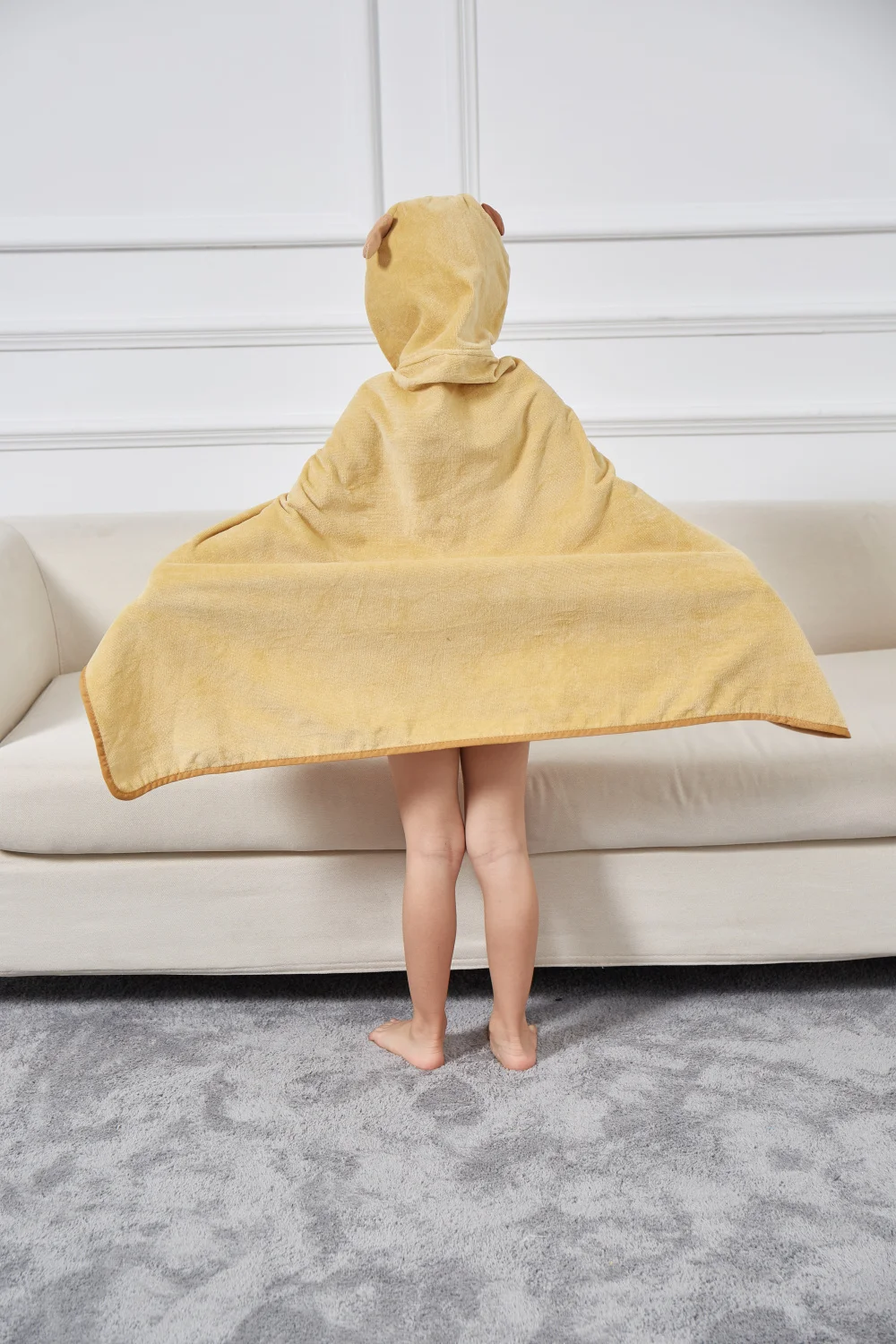 Плащ в виде животного, дизайнерский качественный детский банный халат, хлопковое бархатное Впитывающее мягкое банное полотенце с капюшоном
