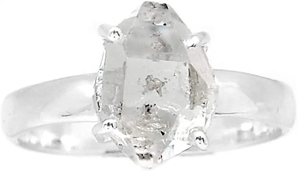 

Genuine HERKIMER DIAMOND Ring 925 Sterling Silver, USA Size : 10, AR4263