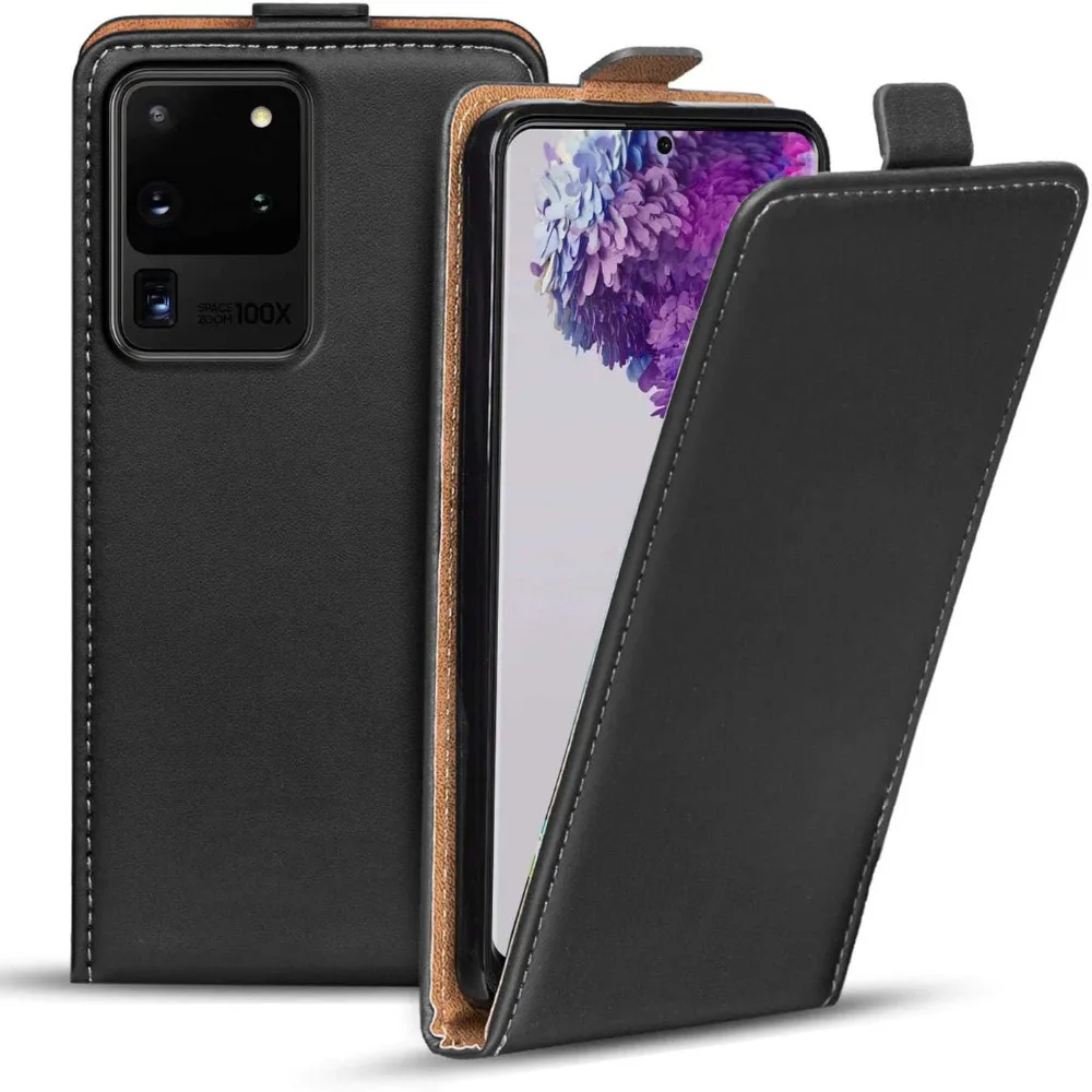 Luxury Magnetic Clip Premium Leather Vertical Flip Case Cover for Samsung S10 S20 Ultra Note 10 9 S9 Plus Xcover Pro Capa Coque  (3)