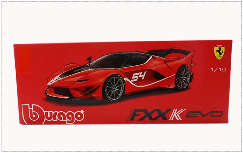 Bimeigao 1: 18 Model Alloy Car Model Ferrari FXXK Hardcover Supercar Model Collection Gift
