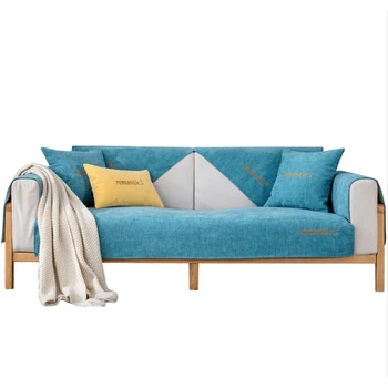 

Universal Sofa Cushion Cover Solid Color Non-slip Seat Cushion Sofa Covers Protector For Living Room L Shape Corner Sofas Towel
