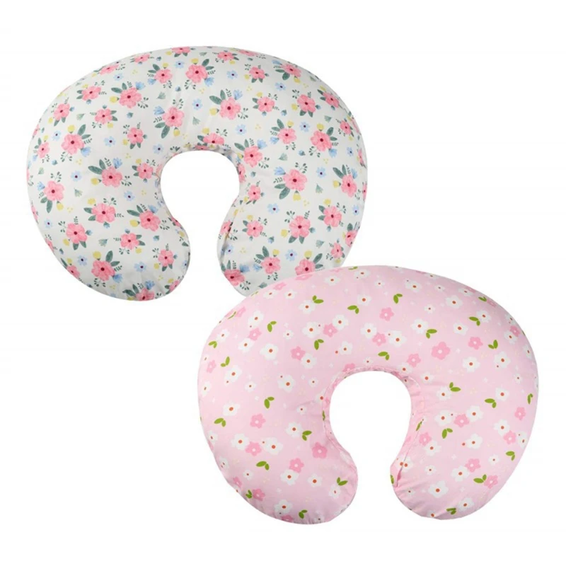 2 Pcs U Shaped Cushion Breastfeeding Nursing Pillow Cover Baby Infants Feeding Pillowcase A5YC