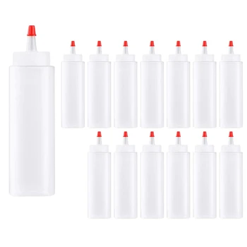 

Fashion20 Pack Plastic Squeeze Bottles with Red Tip Caps Soft Applicator Bottle for Paint, Crafts, Art, Glue, Multi Purpose 8Oz