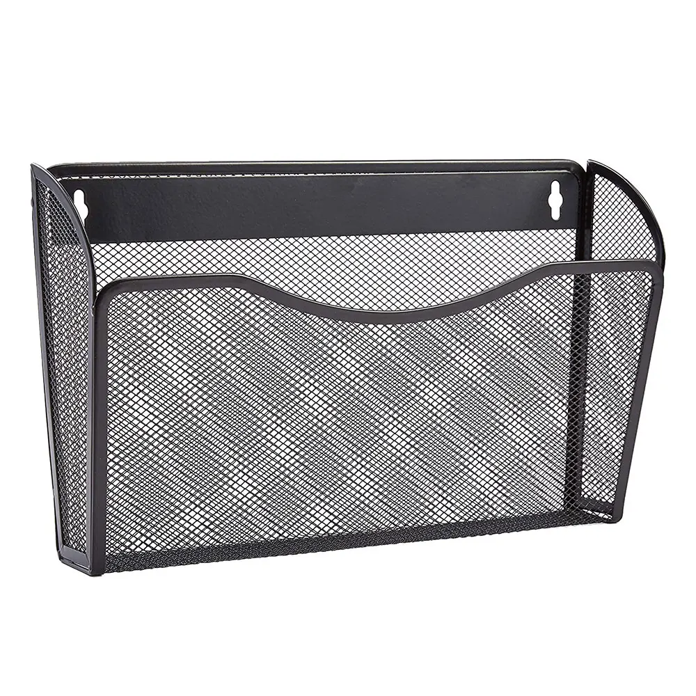 

Mesh File Holder Wall-Mounted Magazine Storage Basket Wall File Organiser Features
