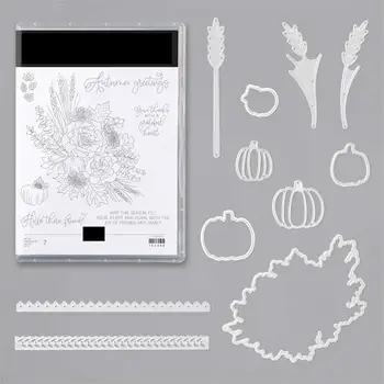 

AUTUMN GREETINGS Flower Stamps and Dies For Scrapbooking cutting dies stamps and dies for card making stamps and dies 2020