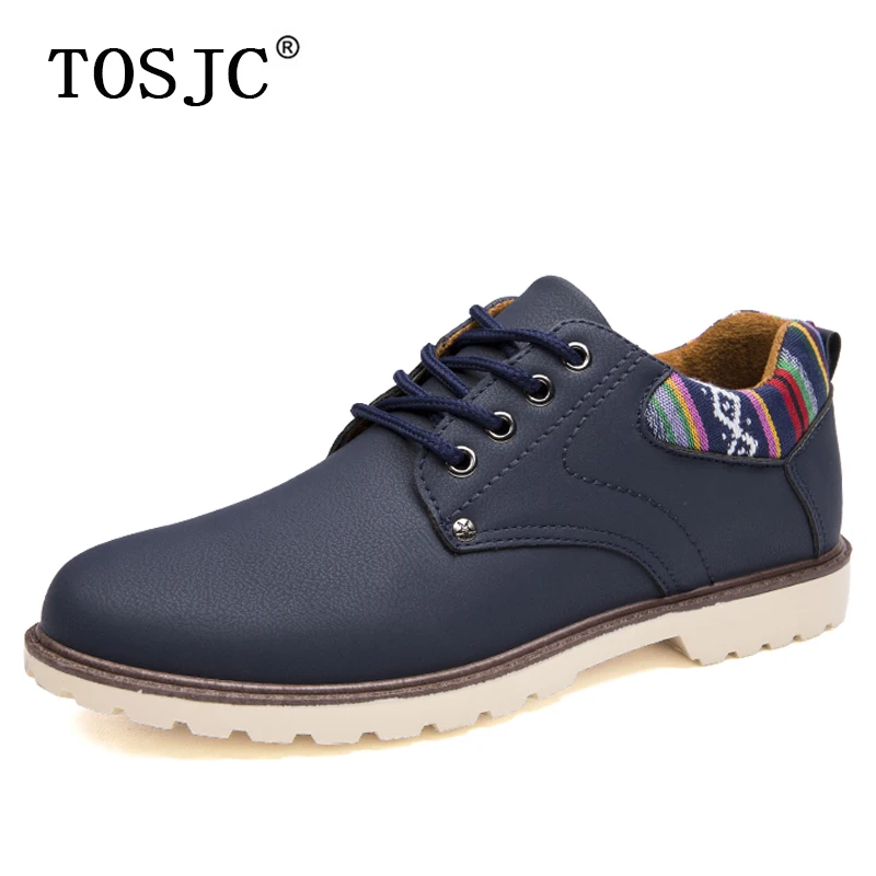 

TOSJC New Mens Derby Shoes Lightweight Lace-up Dress Shoes Winter Casaul Sneaker Shoes for Male Outdoor Non-skidding Ankle Boots