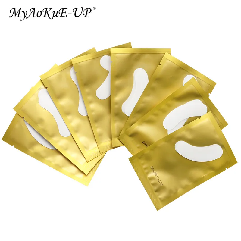 50 Pair Small Eye Pads Eyelash Extension Patches Tips Sticker Wraps Cosmetic Tools Makeup for Grafting Eyelash Pad Gel Patch eyelash patch eyelash pads eyelash patches eyelash accessories eyelash extension supplies
