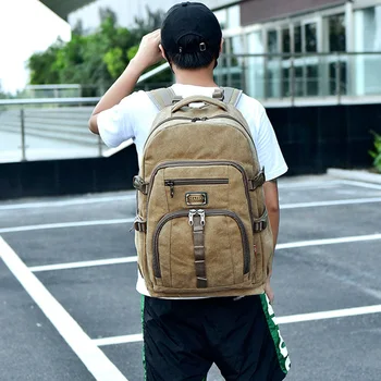 

Casual Hiking Sports Camping Travel Storage Mountaineering Climbing Large Capacity Backpack Canvas Cycling Zipper Outdoor