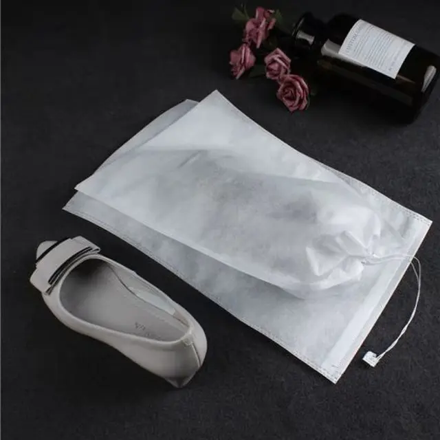 50X60CM Storage Bag Non-Woven Dustproof Drawstring Clear Shoe Dust Covers Travel Pouch Shoe Bags Clothes Wardrobe Organize Sack