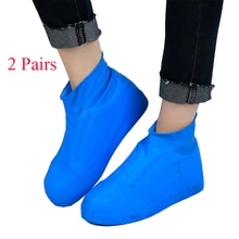 2 пары резиновых ботинок, всесезонные противоскользящие водонепроницаемые галоши, многоразовые непромокаемые мужские ботинки, непромокаемые сапоги S/M/L