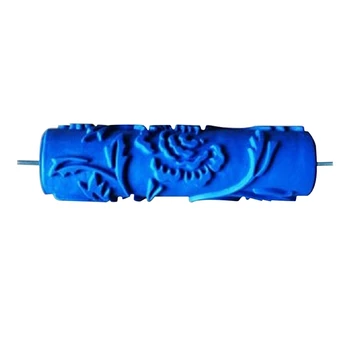 

Promotion! 7Inch 3D Rubber Wall Decorative Painting Roller, Patterned Roller Wall Decoration Tools Without Handle Grip, Rose Rol