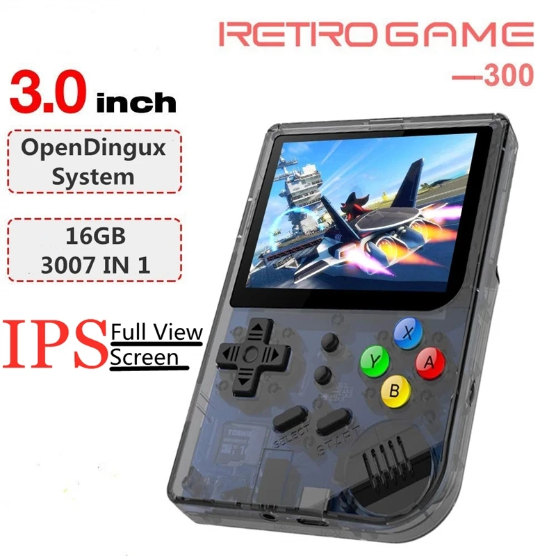 

Retro Portable Video Games 3.0 inch IPS Handheld Games Console FC Console Built in 3000 Classic GAMES Retro Game Player PS1 FBA