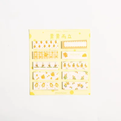 Милые Липкие заметки розовый синий красный желтый зеленый блокнот для заметок DIY дневник альбом скрапбук клейкие ленты наклейки Детские Подарочные канцелярские принадлежности - Цвет: Yellow