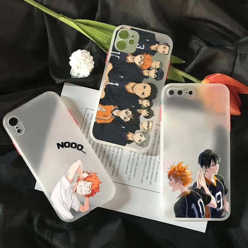 Haikyuu чехол для телефона Волейбольного мальчика iPhone 12 11 Mini Pro XR XS Max 7 8 Plus X матовый