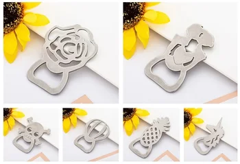 

Creative Simple Beer Bottle Opener 6 Styles Openers Flower Skull Unicorn Shaped Bottle Opener Party Wedding Gift