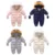 Детский зимний Комбинезон Меховой Капюшон Baby Girl Boy Snowsuit Русская Зима Детская Верхняя Одежда Ovealls Детские Толстые Комбинезоны с перчатками