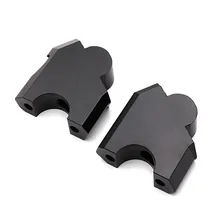 Черный Серебряный Руль мотоцикла стояк Алюминиевый адаптер 2шт Кронштейн из сплава