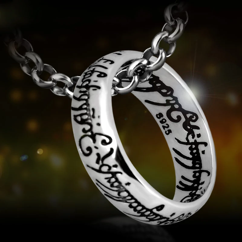 anillos Señor de Plata de Ley 925 anillo plata tailandés gratis con 60CM de acero los hombres bisutería regalos de cumpleaños|Anillos| - AliExpress