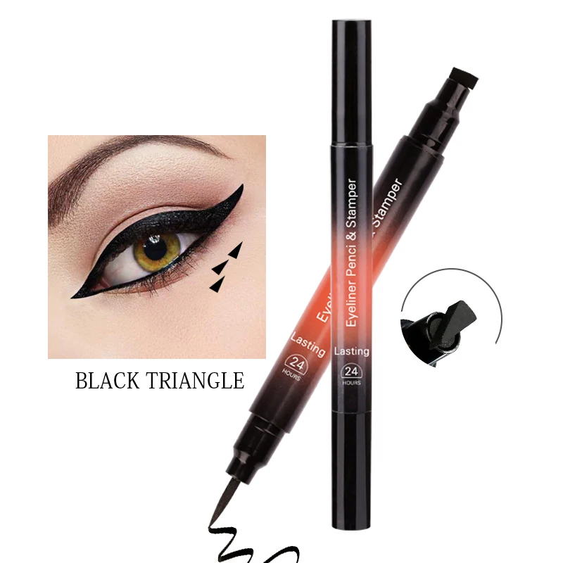 Водостойкий макияж для глаз жидкая подводка в ручке макияж долговечная косметика подводка для глаз Черная Подводка для глаз косметические карандаши - Цвет: Black triangle star