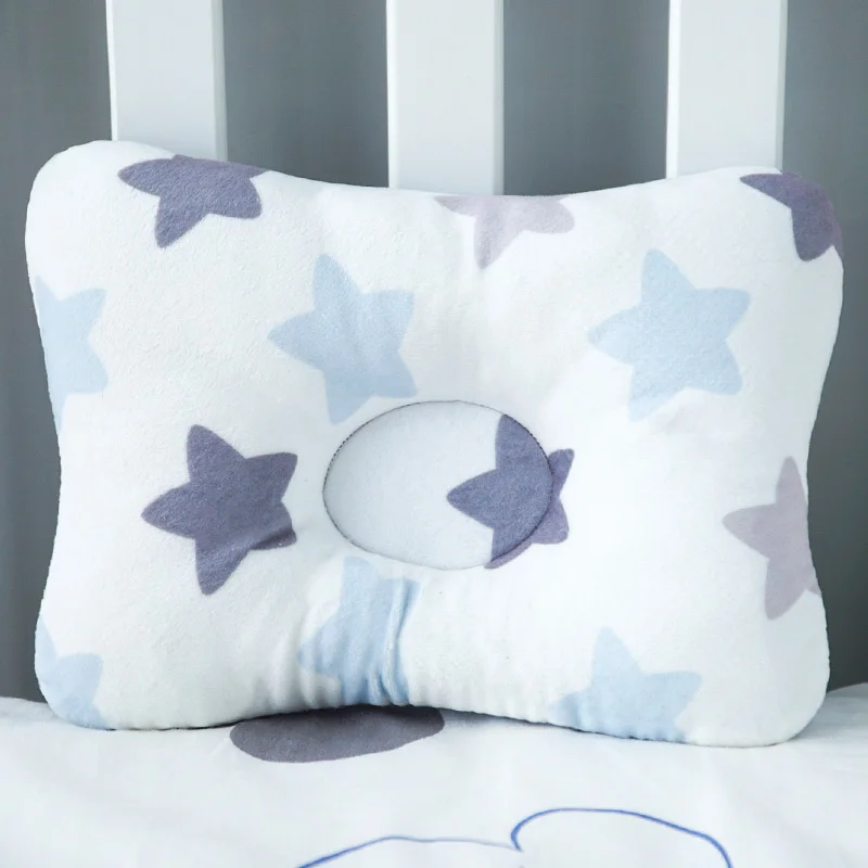 Muslinlife Мягкий хлопок формируя детская подушка для путешествий подушка для шеи одежда для малышей, детская одежда для сна подушка детская позиционер Анти ролл; Прямая поставка - Цвет: Grey star