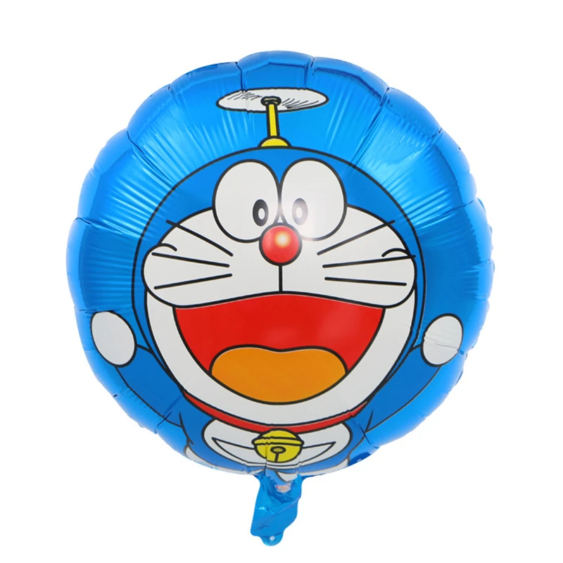 1" Корона часы кошка алюминиевая пленка шар мультфильм Doraemon робот кошка шар День рождения украшение шар