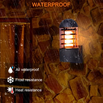 

LED Wall Light Outdoor IP65 Waterproof Modern Outdoor/Indoor Wall Lamps Living Room Porch Aluminum Garden Light E27 12W