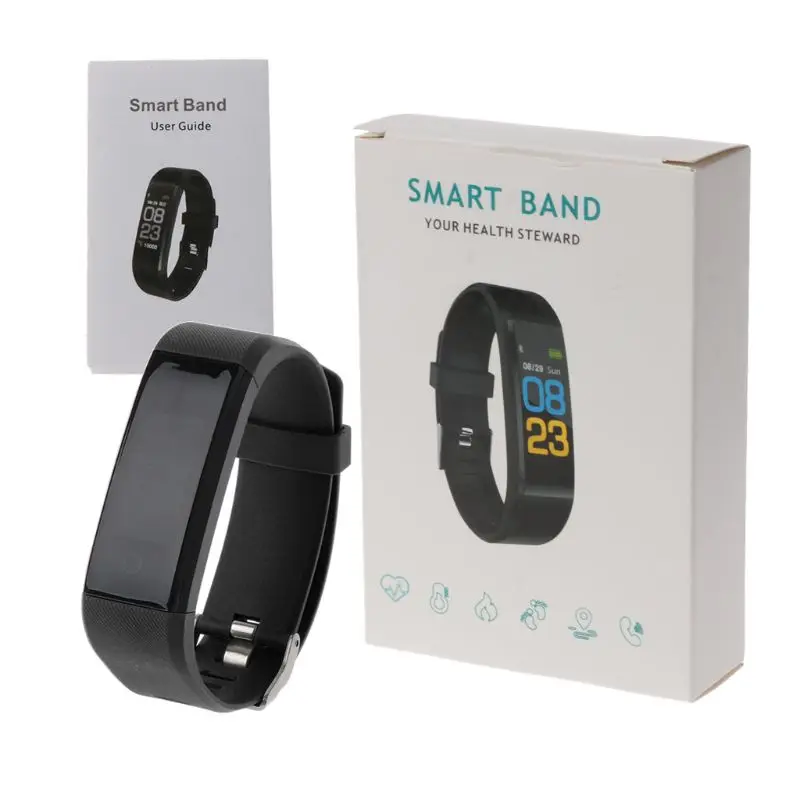 

ID115HR PLUS Smart Bracelet Sports Wristband Bluetooth With Heart Rate Monitor Fitness Watch Android IOS